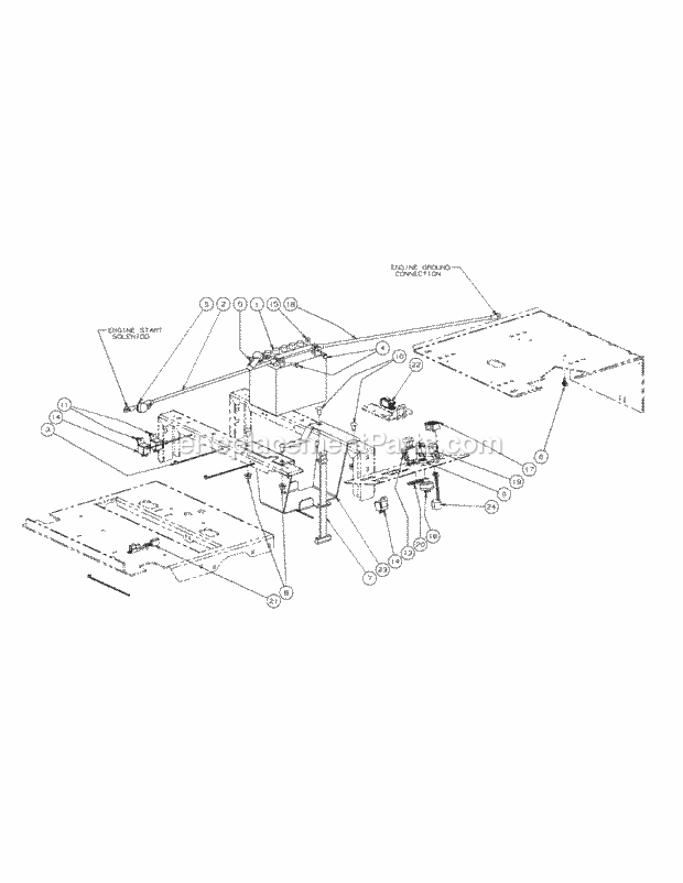 Kawasaki Electrical Assembly Diagram and Parts List for M60-KW 53AJ8CT6050 Cub Cadet Sprayer